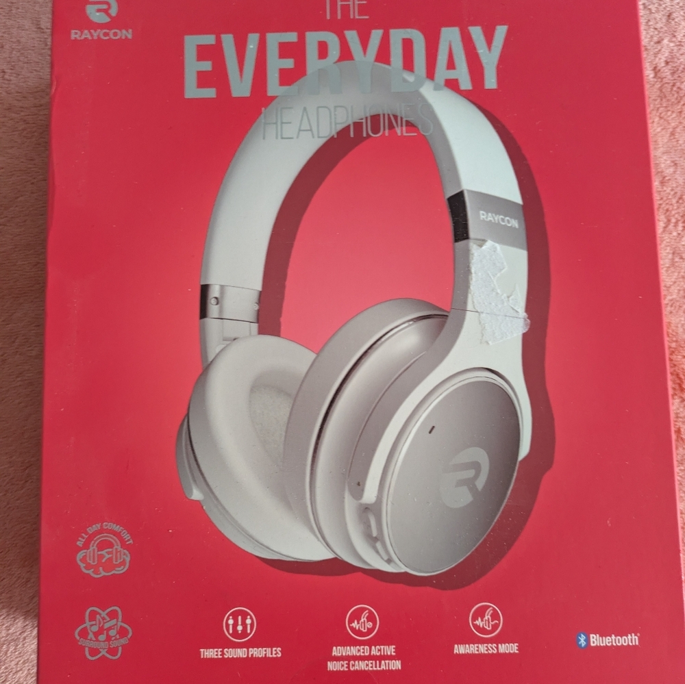 Raycon The Everyday Over-Ear Active-Noise-Canceling Wireless Bluetooth Headphone